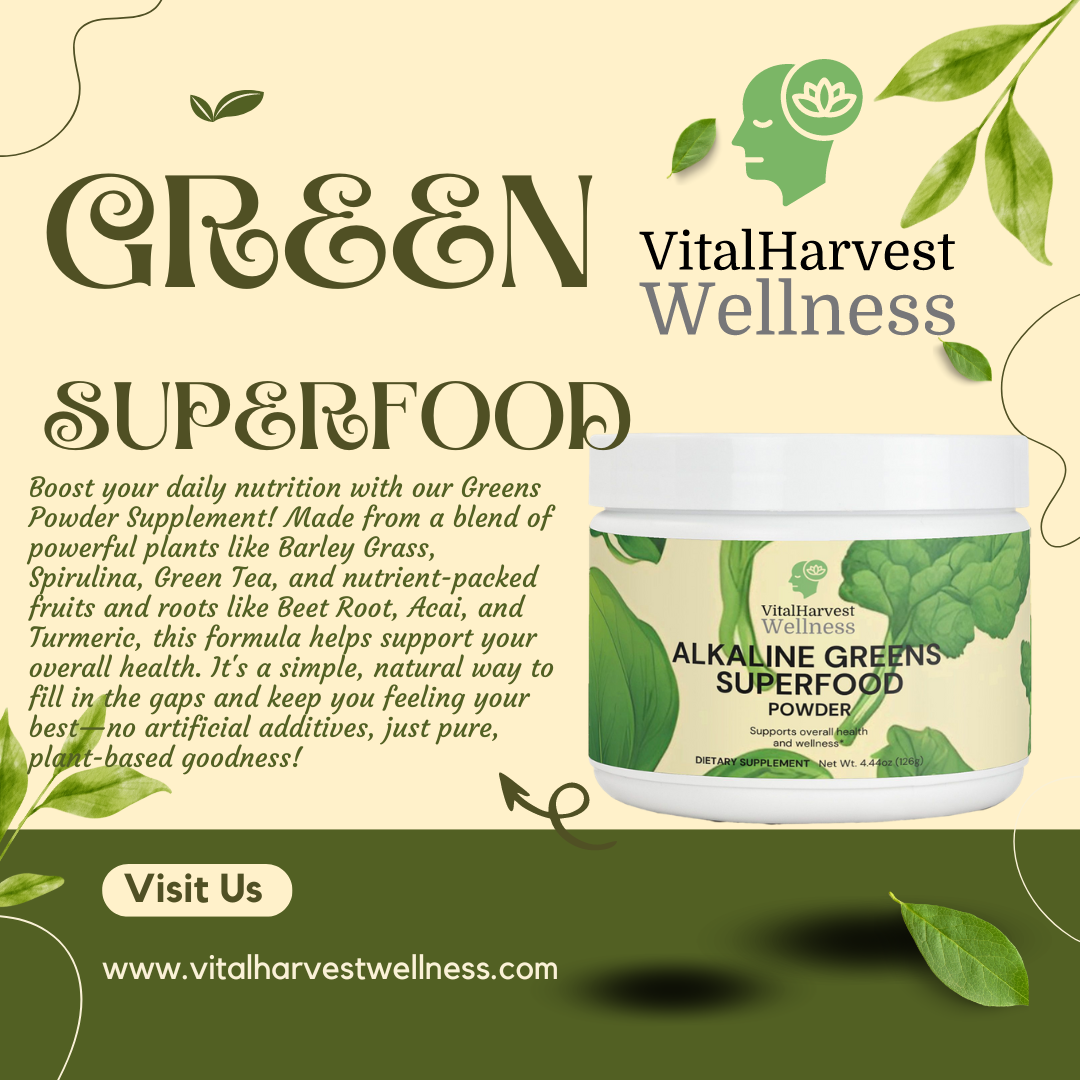 Unlock the Power of Super Greens: Discover the Benefits of Vita Harvest Wellness Super Greens Powder