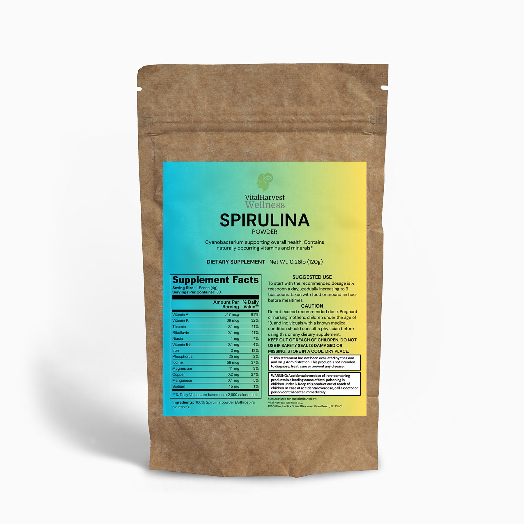 Organic Spirulina Powder – Nutrient-Rich Blue-Green Algae