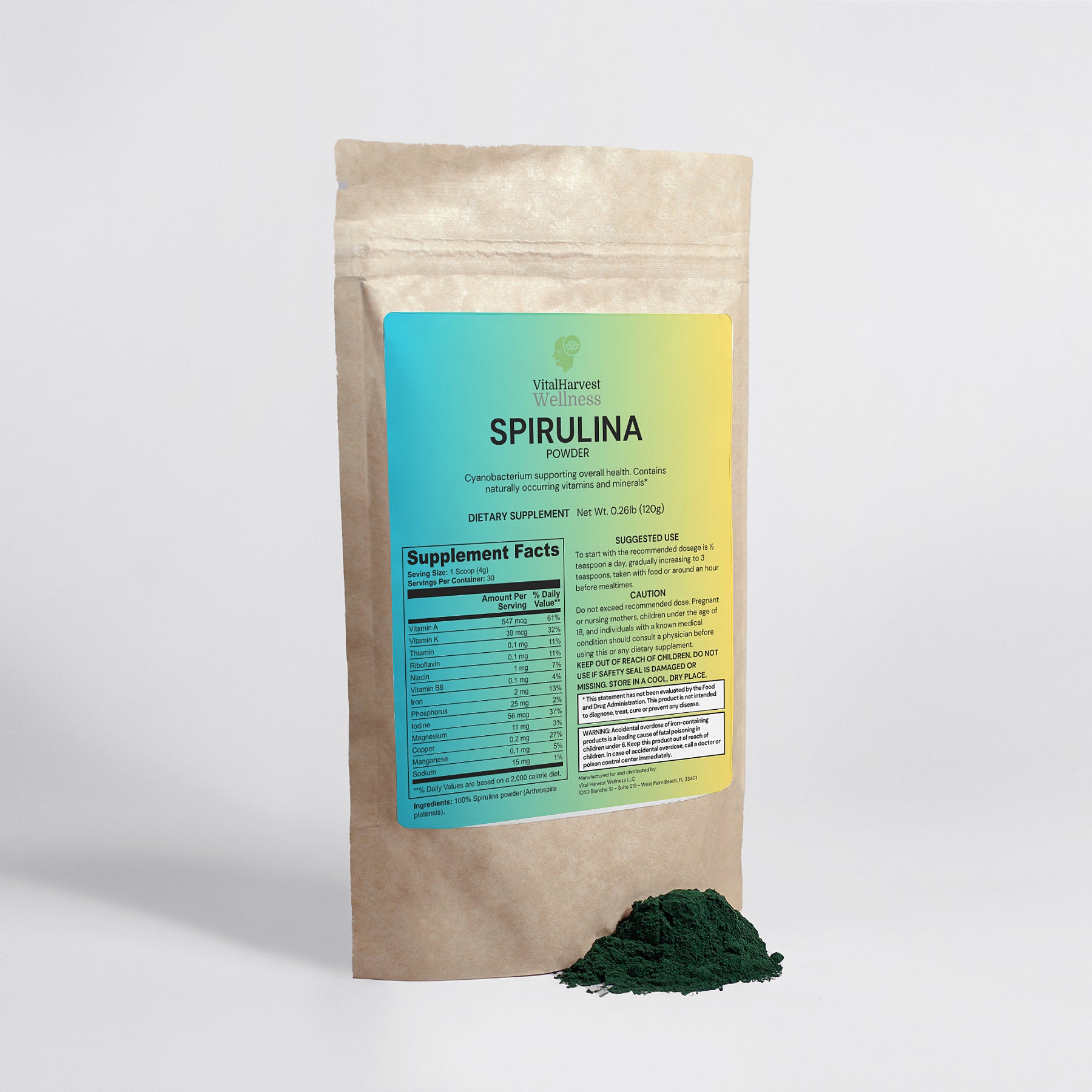 Organic Spirulina Powder – Nutrient-Rich Blue-Green Algae