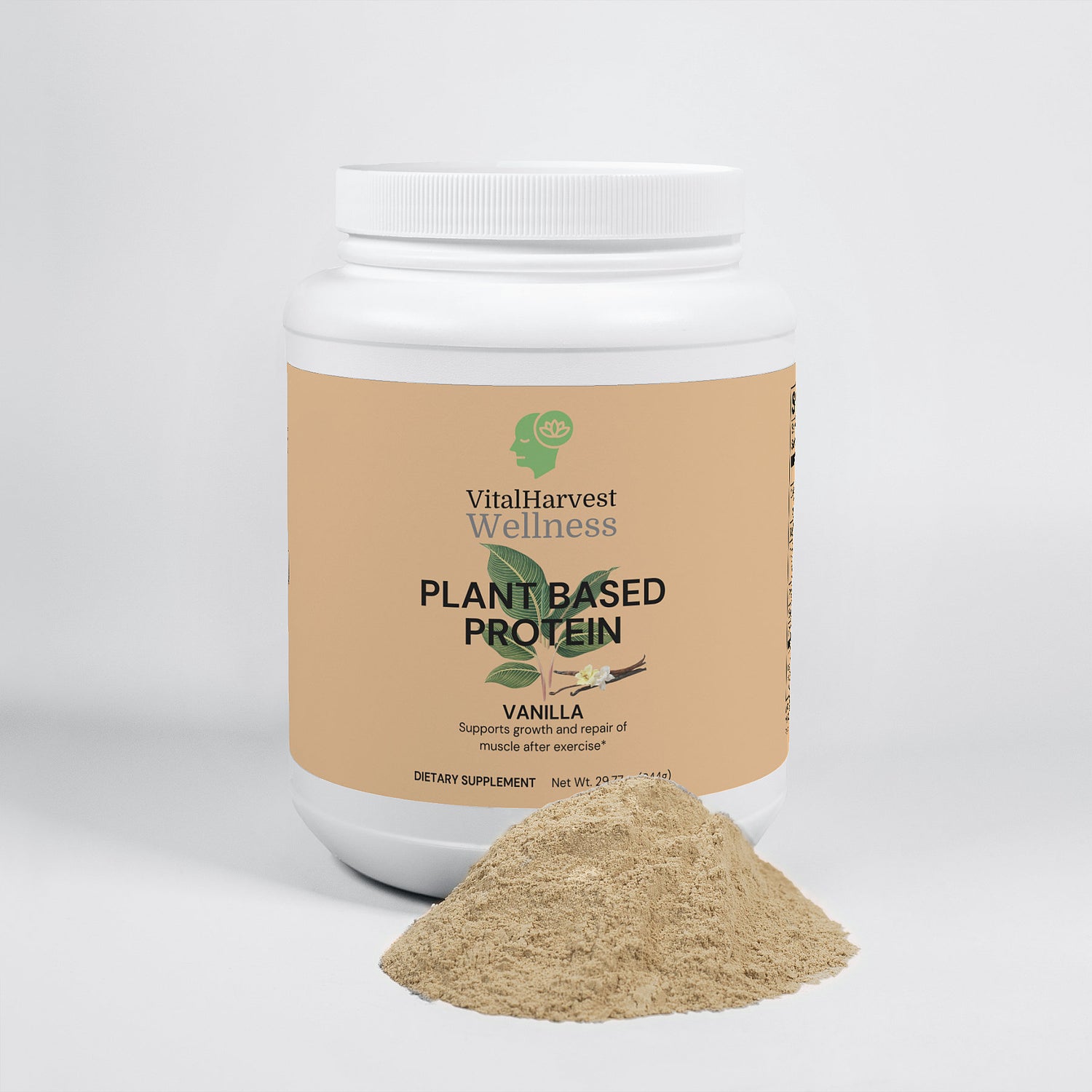 Plant Protein Powder (Vanilla) – Premium, Dairy-Free, and Gluten-Free