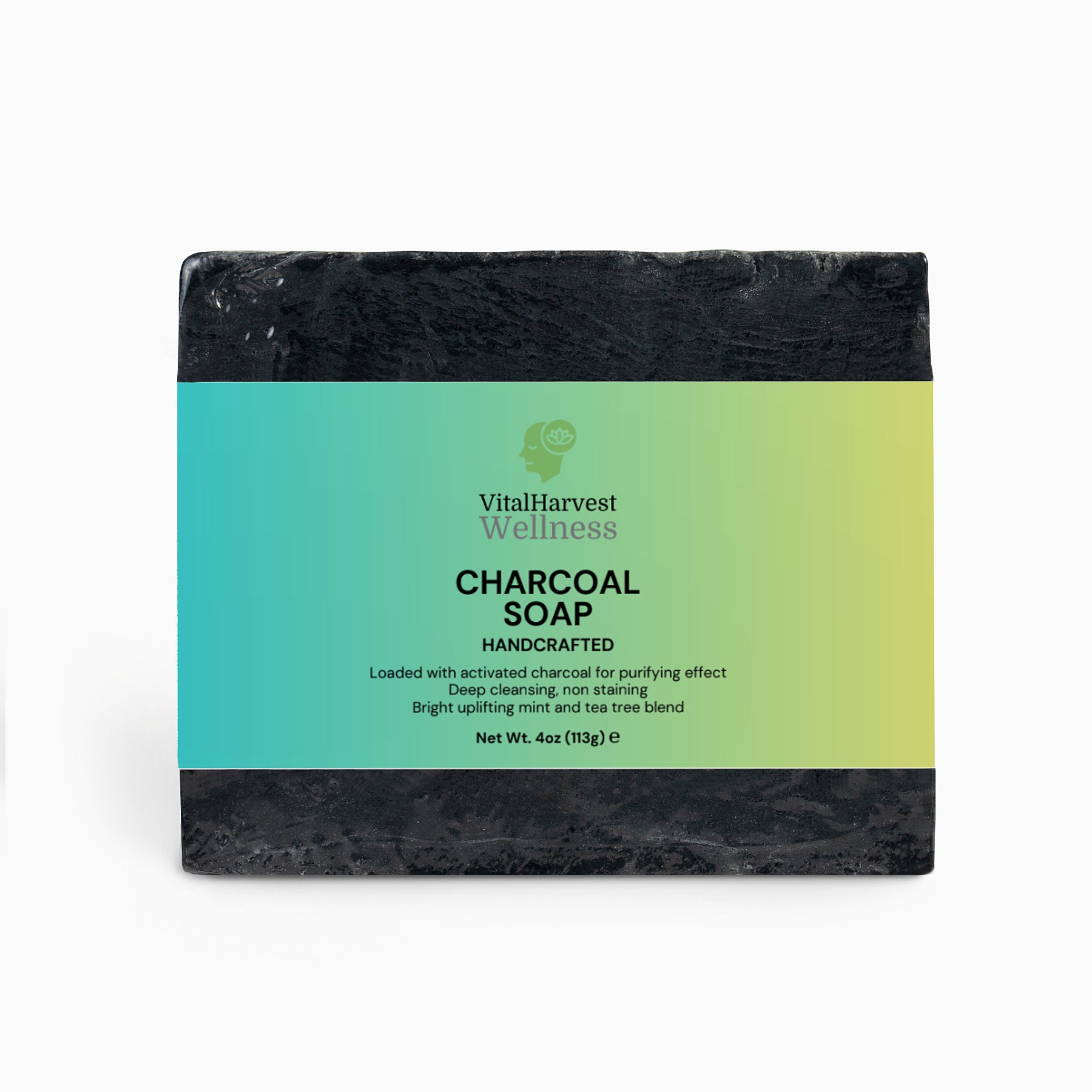 Handcrafted Charcoal Soap: Deep Cleanse with Peppermint &amp; Tea Tree