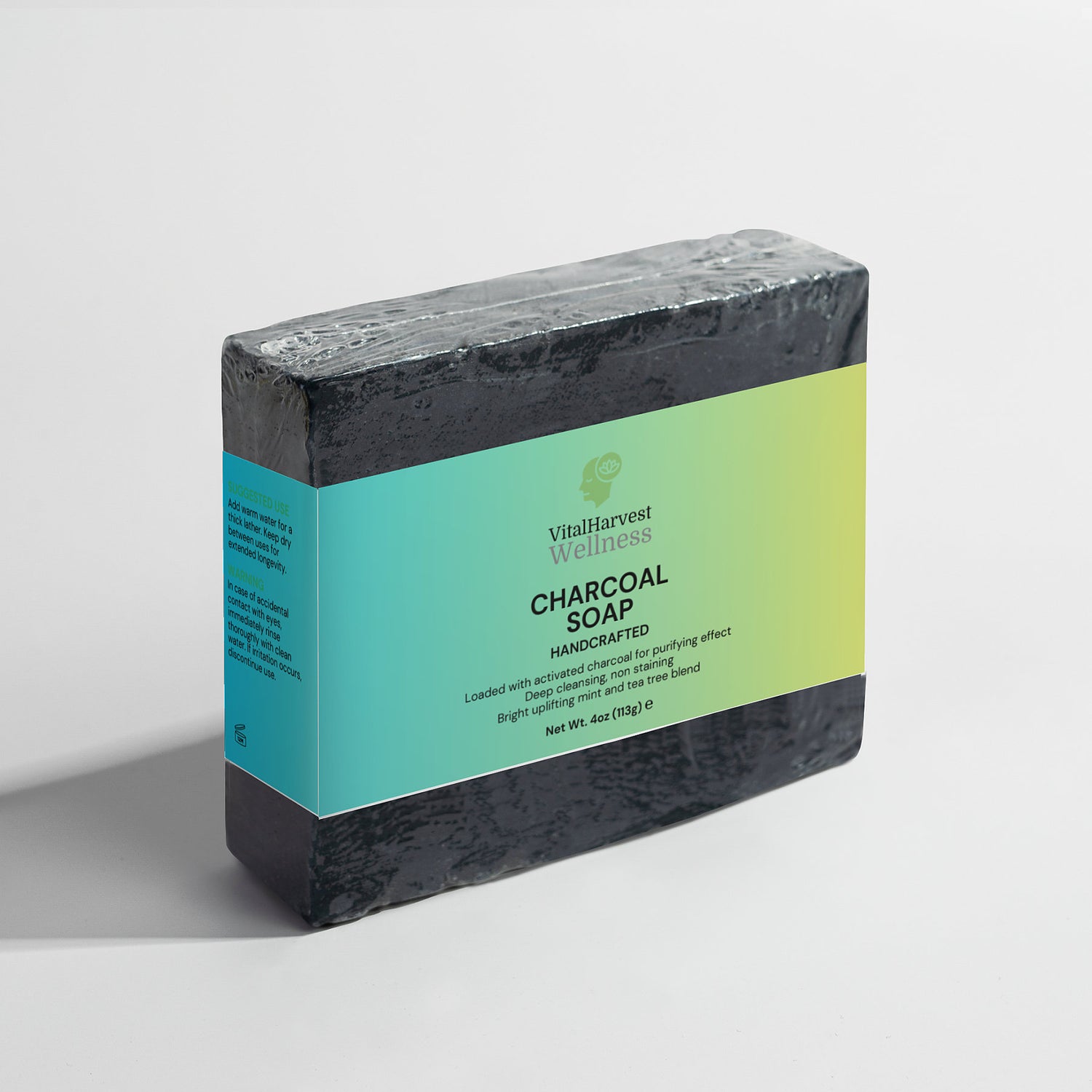 Handcrafted Charcoal Soap: Deep Cleanse with Peppermint &amp; Tea Tree