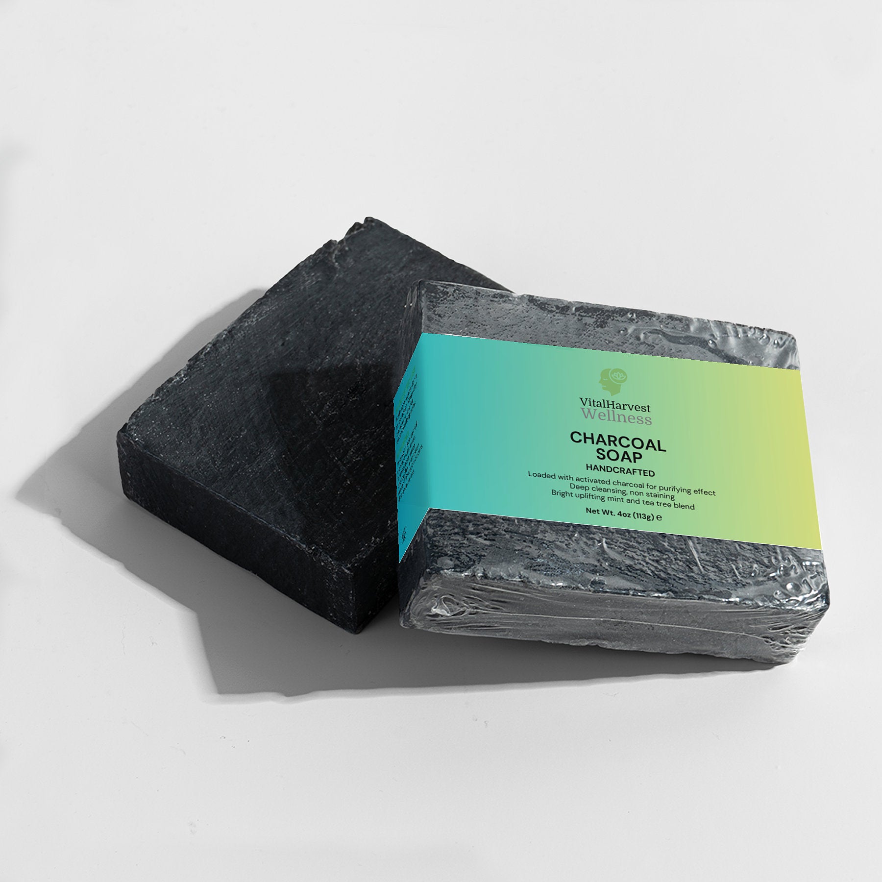 Handcrafted Charcoal Soap: Deep Cleanse with Peppermint &amp; Tea Tree