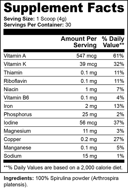 Organic Spirulina Powder – Nutrient-Rich Blue-Green Algae