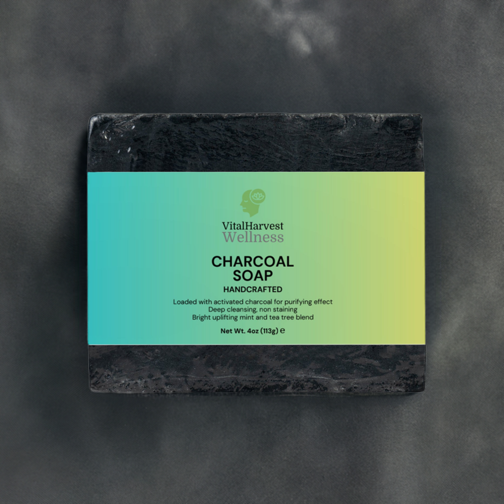 Handcrafted Charcoal Soap: Deep Cleanse with Peppermint &amp; Tea Tree